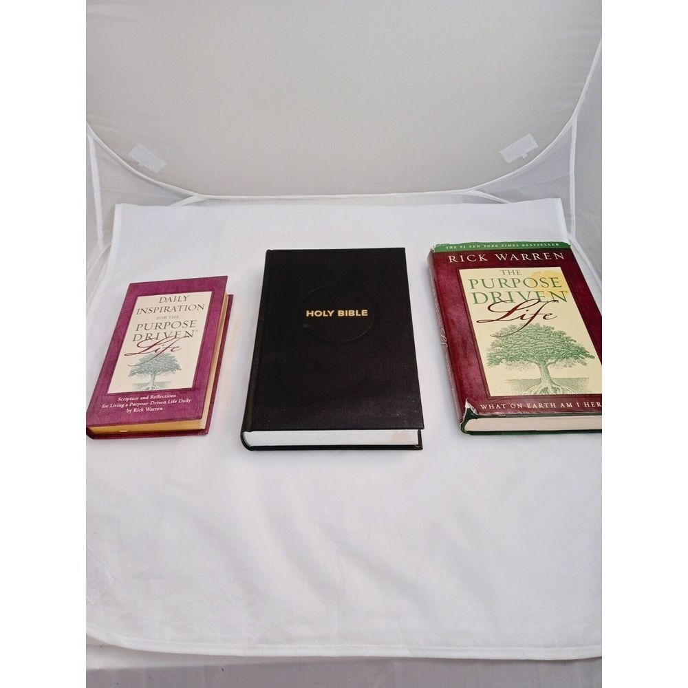 Lot of 3 The Purpose Driven Life Book, Personal Inspiration & Bible - Warren HC